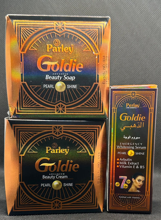 Parley Goldie Face Range - White Soap, Cream &amp; Serum Set